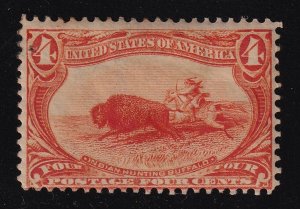 1898 Trans-Mississippi 4c orange Sc 287 MH OG CV $110