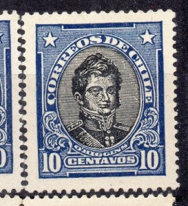 Chile 1920s Early Issue Fine Mint Hinged Shade 10c. NW-12562