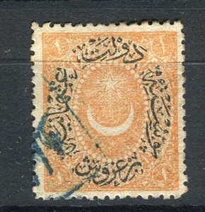 TURKEY; 1876 classic Duloz Optd. issue fine used SHADE OF 1Pi. value