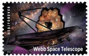 US James Webb Space Telescope Single Stamp. 2022 Pre-Order ships 8 Sep 2022. MNH 