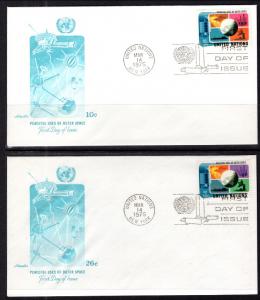 UN New York 256-257 Space Artmaster Set of Two U/A FDC