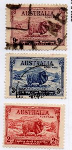 Australia 147 Mint Hinged, 148-149 Used. Set