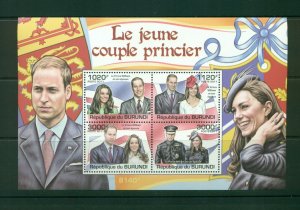 Burundi #1005 (2011 Prince William Royal Wedding sheet) VFMNH CV $15.00