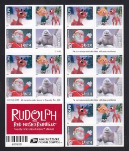 Scott# 4949b 2014 Rudolph the Red-Nosed Reindeer Booklet of 20, Mint NH