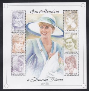 Mozambique MNH S/S 1334 Princess Diana In Memoriam Large Size