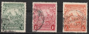 Barbados, stamp, Scott#193-195,  used, hinged,  set of three