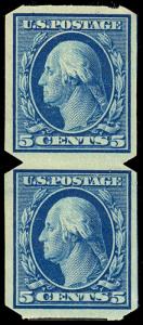 347 Mint XF OG NH USAV Private Perforations Pair - Stuart Katz