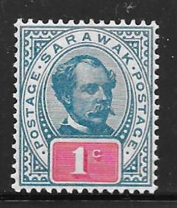 Sarawak 36: 1c Sir Charles Johnson Brooke, MH, F-VF