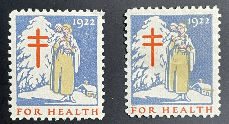 US #WX30c MNH + #WX30b MH Christmas Seals (c1922) SCV ~ $10.50 [CS2.1.1]