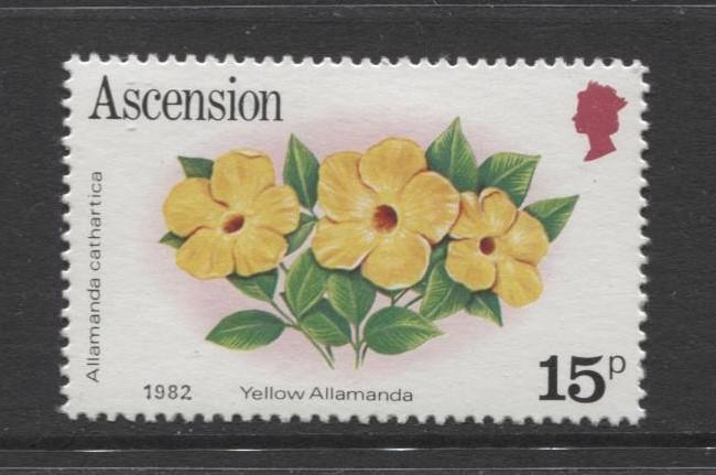 ASCENSION- Scott 282 - Flowers -1981 - MVLH - Single 15p Stamp