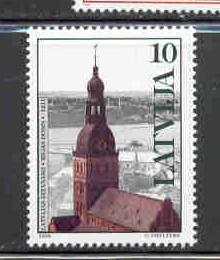 Latvia Sc 475 1998 Dome Church Riga stamp mint NH