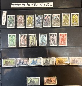 Burkina Faso Sc. 43-65, Unused, OG,  VF Complete set, 1928  Cv.$96