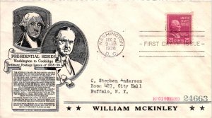 #829 William McKinley Prexie Presidential – Anderson Cachet Addressed to An...