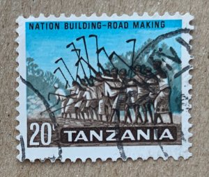 Tanzania 1965 20c Road Building, used. Scott 8, CV $0.60