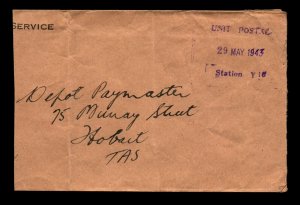 Australia 1943 Unit Postal Cover / Fold - L13957