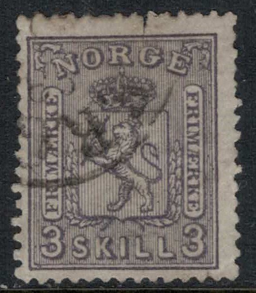 Norway #13  CV $160.00  light cancel, tiny tear at top