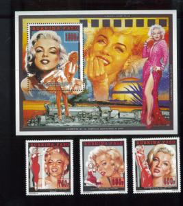 Marilyn Monroe Sexy Vintage Souvenir Stamp Sheets 1995 Burkina Faso E44