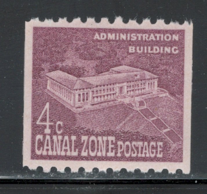 Canal Zone 1960 Administration Building 4c Coil Scott # 154 MNH