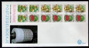 Suriname 510a Fruit Booklet Pane U/A FDC