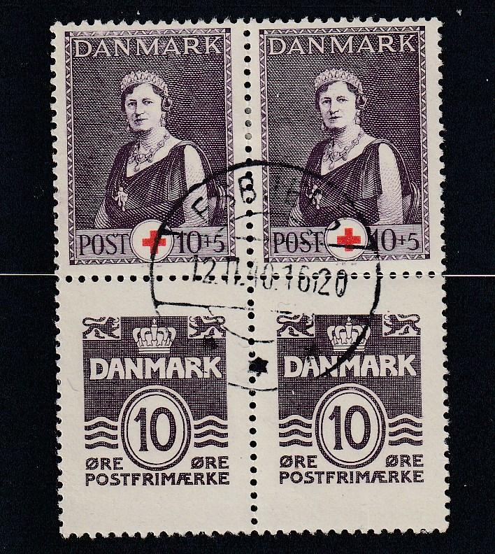 Denmark  Scott#  230b  Used Pane