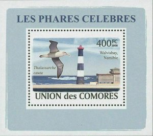 Famous Lighthouses Seagull Walvisbay Mini Sov. Sheet MNH