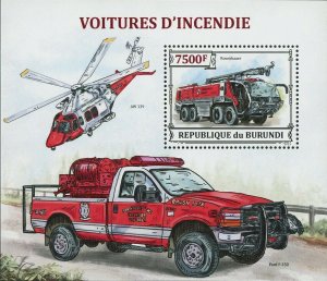 Firefighters Vehicles Helicopter AW 139 Rosenbauer Ford F-350 S/S MNH #3302
