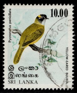 SRI LANKA QEII SG689, 10r yellow-tufted bullbul, FINE USED.