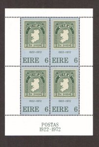 Ireland   #326a  MNH  1972  sheet  anniversary 1st Irish postage stamp