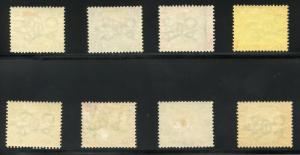 FEDERATED STATES OF MALAY TIGER SET SCOTT#18a/25b, GIBBONS#15a/22a  LH OG