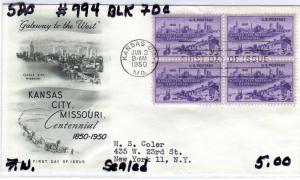 #994, FDC, FW, CV=$5.00, (2012)