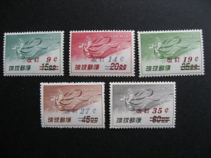 Ryukyu airmail Sc C14-18 MNH