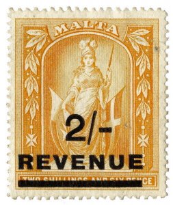 (I.B) Malta Revenue : Duty Stamp 2/- on 2/6d OP