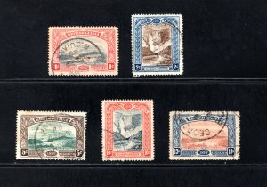 British Guiana, Scott #152-156, F/VF, Used,  CV $72.50  ..... 0850070