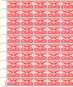 U.S. #C40 MINT OG NH FULL SHEET OF AIRMAIL STAMPS