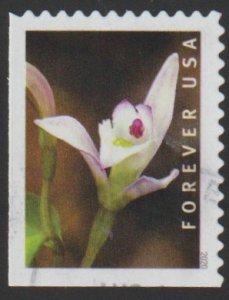 SC# 5451 - (55c) - Wild Orchids, 7 of 10 - used bklt single off paper