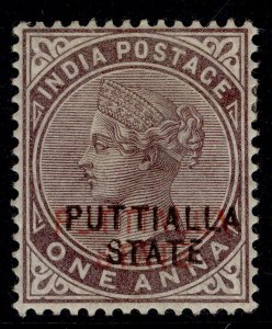 Indian States - Patiala QV SG2b, 1a Opt Black + Red, M The Cat-