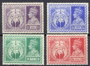 India Sc# 195-198 MNH 1946 Victory Issue