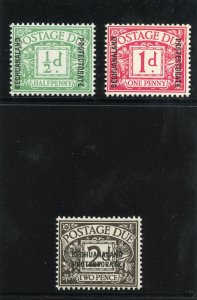 Bechuanaland 1926 Postage Due set complete superb MNH. SG D1-D3. Sc J1-J3.