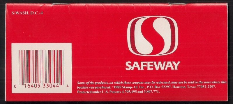 STAMP-AD SAFEWAY PROMO with BK152: Sold in booklet w coupons, Mint & scarce!