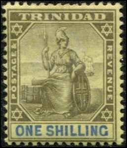 Trinidad SC# 98 Britannia 1shilling MH
