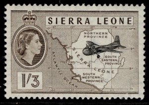 SIERRA LEONE QEII SG218, 1s 3d black & sepia, LH MINT. Cat £11.