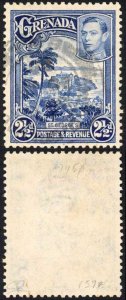 Grenada SG157a KGVI 2 1/2d Perf 12.5 x 13.5 RARE Cat 190  Pounds