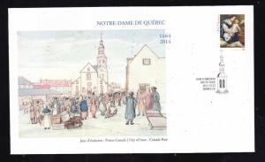 Canada Sc#2797-stamp on FDC-2014-Christmas-Madonna & Child-
