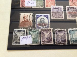 Greece 1911 to 1927 mounted mint & used stamps A12816