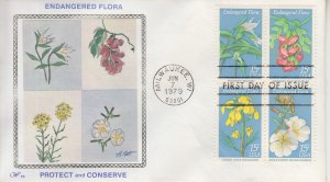 1979 USA Endangered Flora B4 (Scott 1783-86) Western Silk FDC