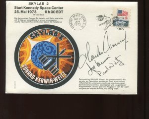 SL-2 SKYLAB ASTRONAUT CREW SIGNED COVER FROM PERSONAL COLLECTION OF PAUL WEITZ
