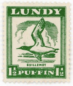 (I.B) Cinderella Collection : Lundy Birds 1½p (Guillemot)