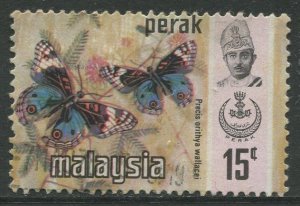 STAMP STATION PERTH Perak #151 Sultan Idris Shah Butterfly Type Used 1971