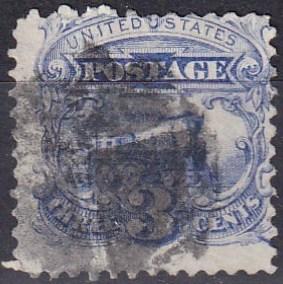 US #114 F-VF Used  CV $16.00 (K2130)