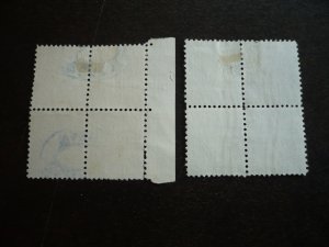 Stamps - USA - Scott# 803, 810 - Used 2 Blocks of 4